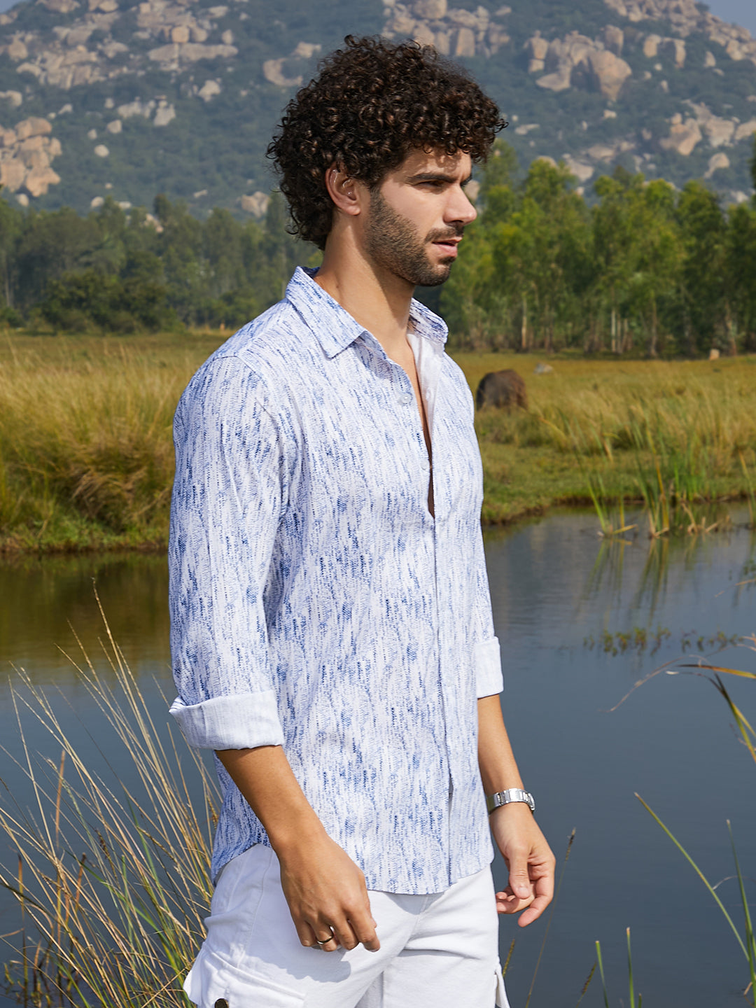 Campus Sutra Duo-Brushed Shirt