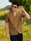Campus Sutra Asymmetrical Cuban Shirt