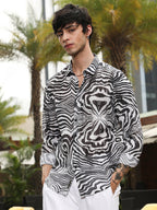 Campus Sutra Zebra-Kaleidoscopic Shirt