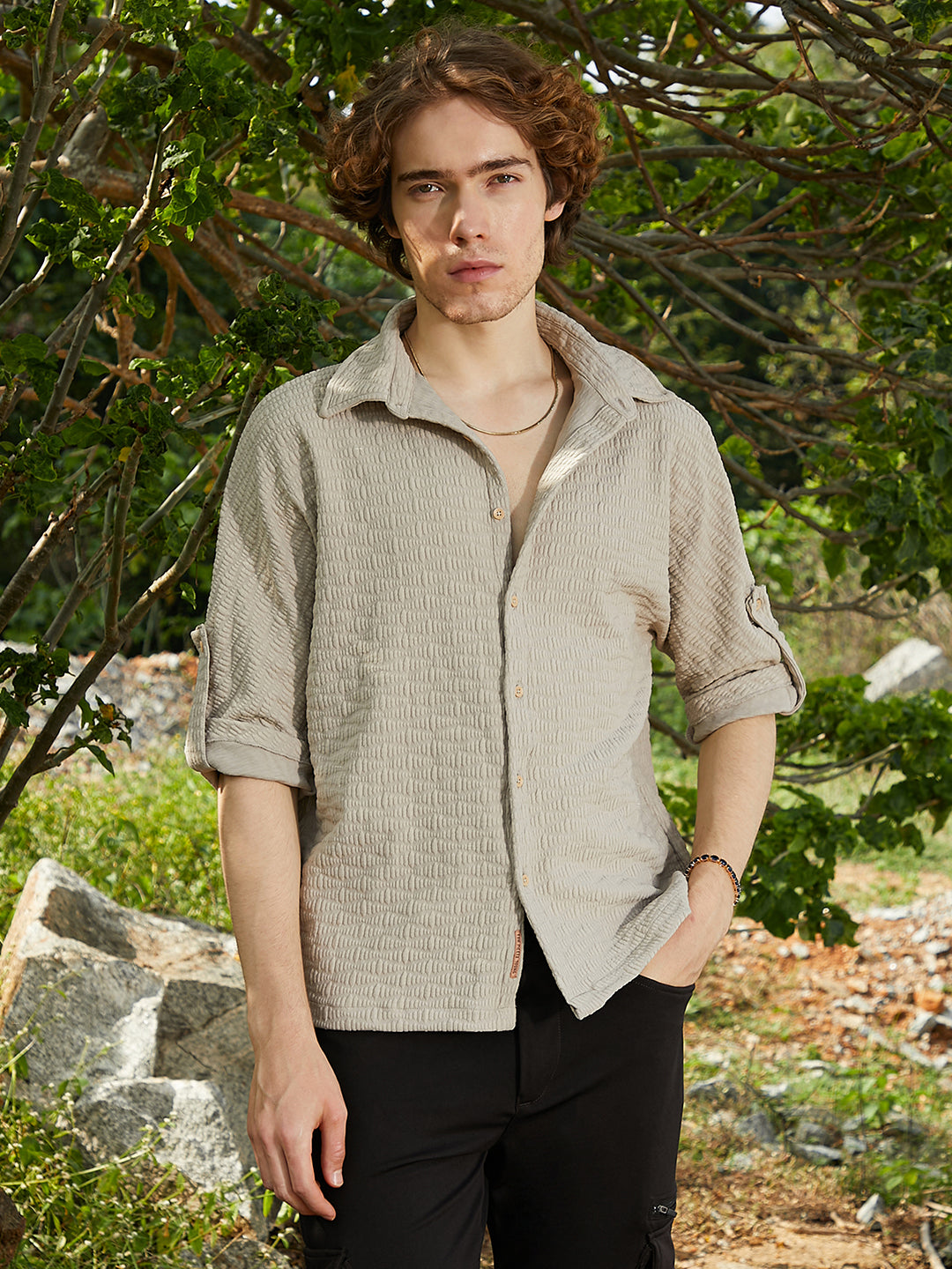 Campus Sutra Wavelength-Tactile Shirt