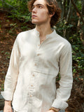 Campus Sutra Pencil-Striped Shirt