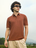 Campus Sutra Warp-Tactile Polo T-Shirt