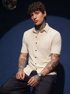 Campus Sutra Seamless Waffle Shirt