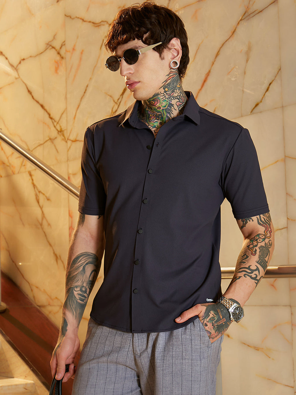 Campus Sutra Seamless Cuboid Shirt