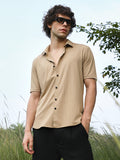 Campus Sutra Solid Knit Shirt