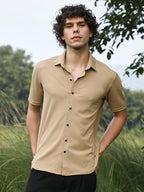 Campus Sutra Solid Knit Shirt