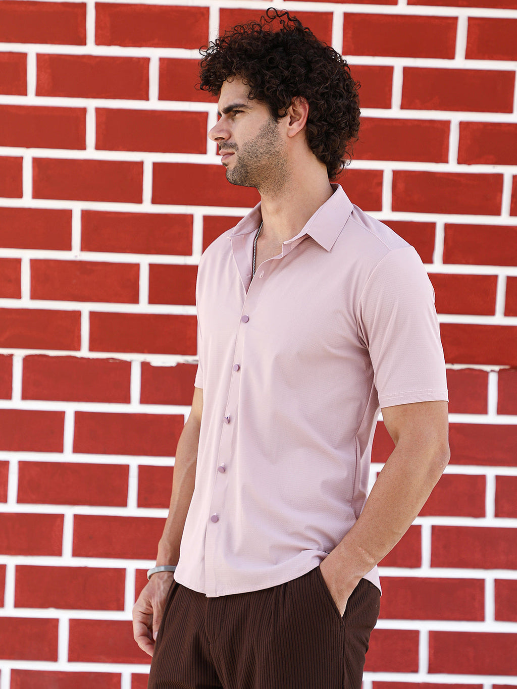 Campus Sutra Seamless Waffle Shirt