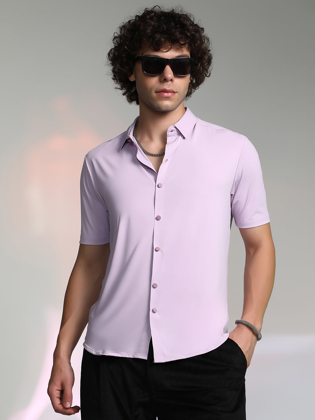 Campus Sutra Solid Seamless Shirt