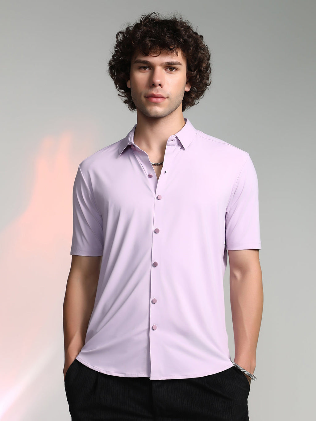 Campus Sutra Solid Seamless Shirt