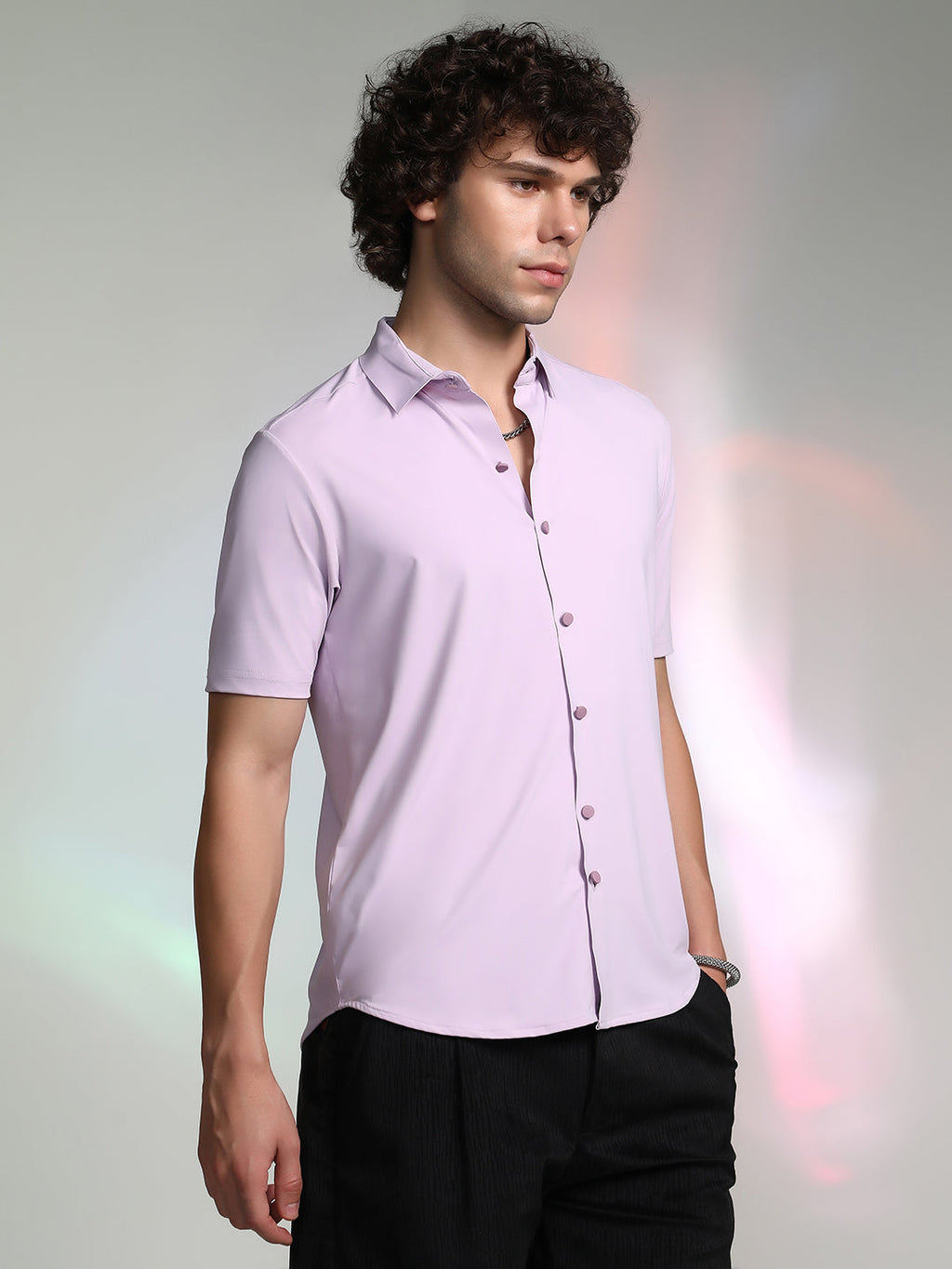 Campus Sutra Solid Seamless Shirt