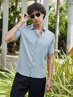 Campus Sutra Seamless Solid Shirt