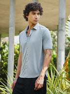 Campus Sutra Seamless Solid Shirt