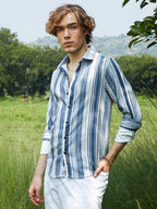 Campus Sutra Multitrack-Striped Shirt
