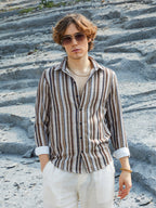 Campus Sutra Multitrack-Striped Shirt