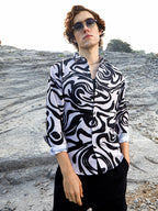 Campus Sutra Contrast-Fluid Shirt