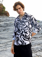 Campus Sutra Contrast-Fluid Shirt