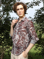 Campus Sutra Canopy Imprint Shirt