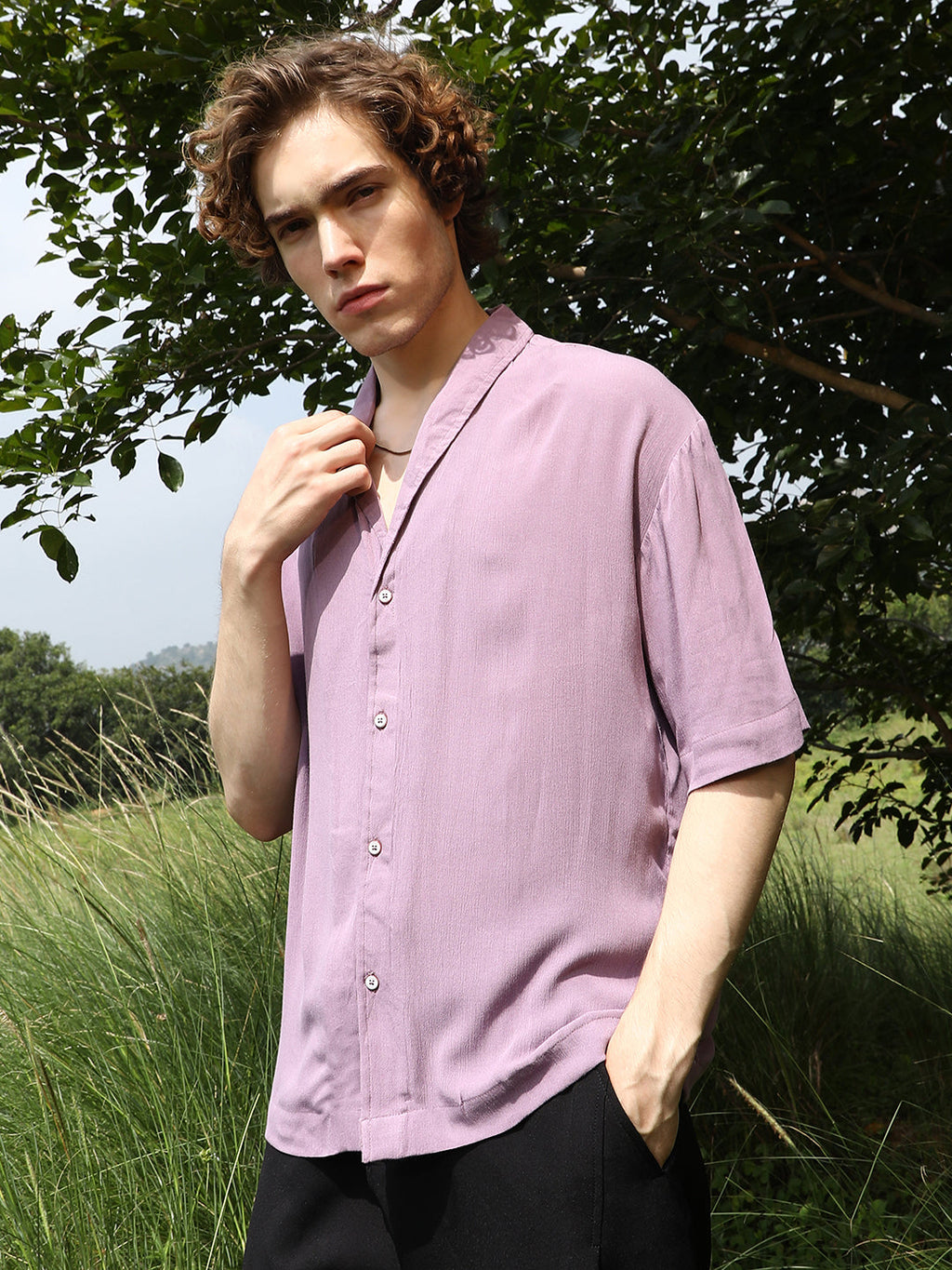 Campus Sutra Solid Breezy Shirt