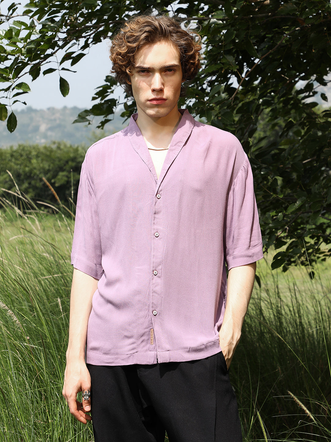 Campus Sutra Solid Breezy Shirt