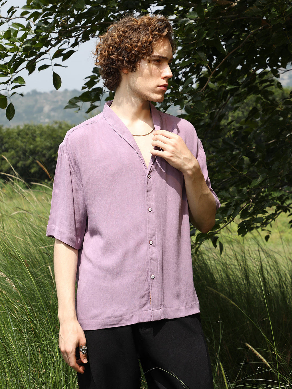 Campus Sutra Solid Breezy Shirt