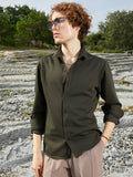 Campus Sutra Ribbed-Woven Shirt