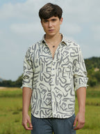 Campus Sutra Viper-Imprint Shirt