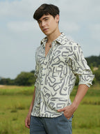 Campus Sutra Viper-Imprint Shirt