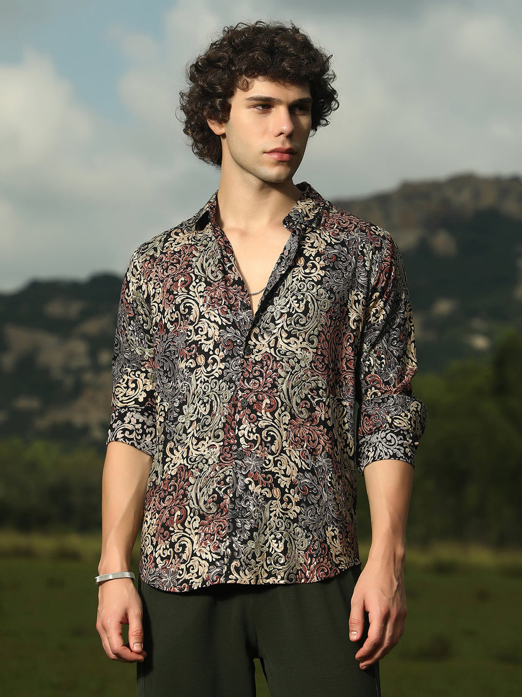 Campus Sutra Regal Foliage Shirt