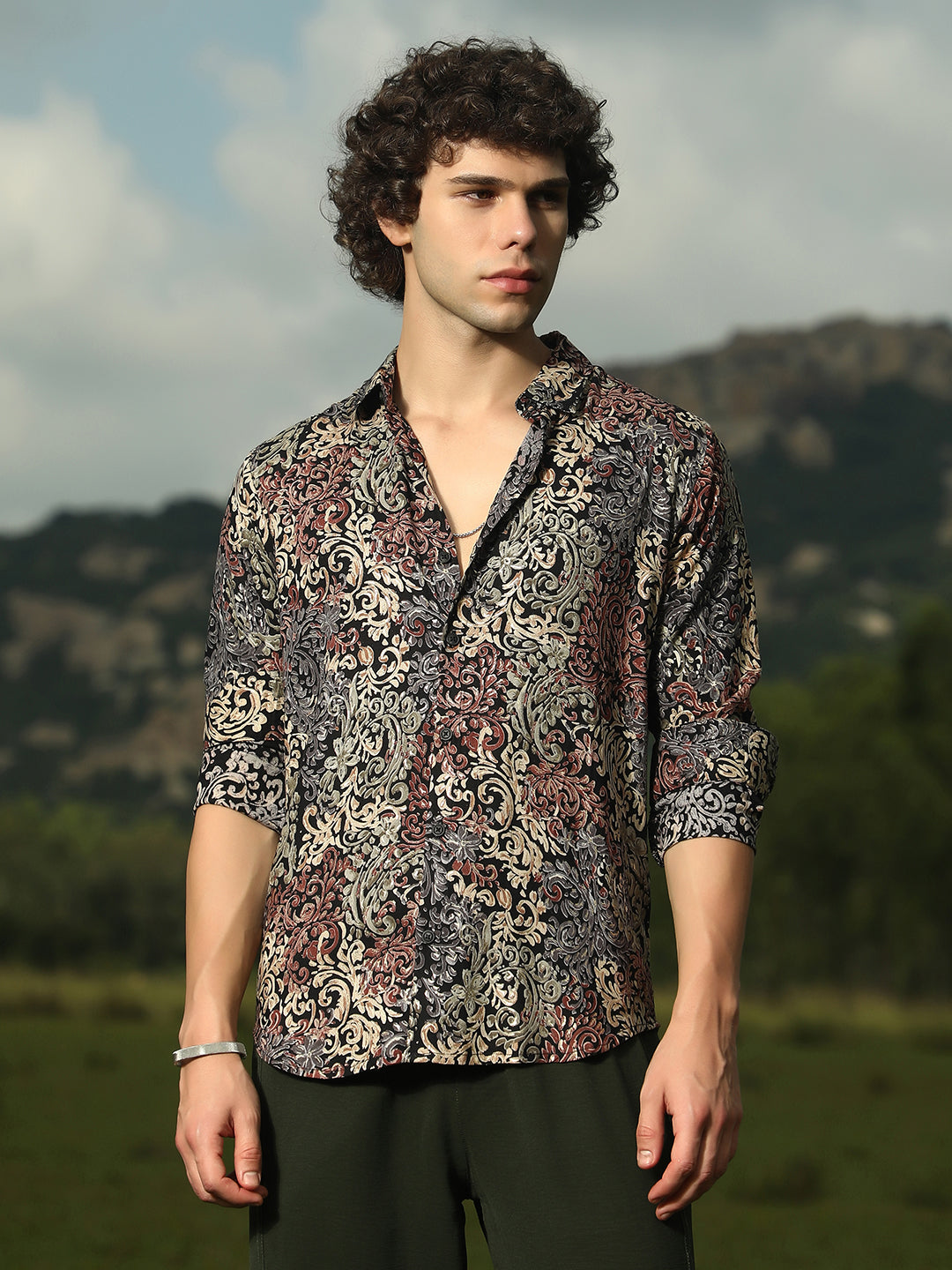 Campus Sutra Regal Foliage Shirt