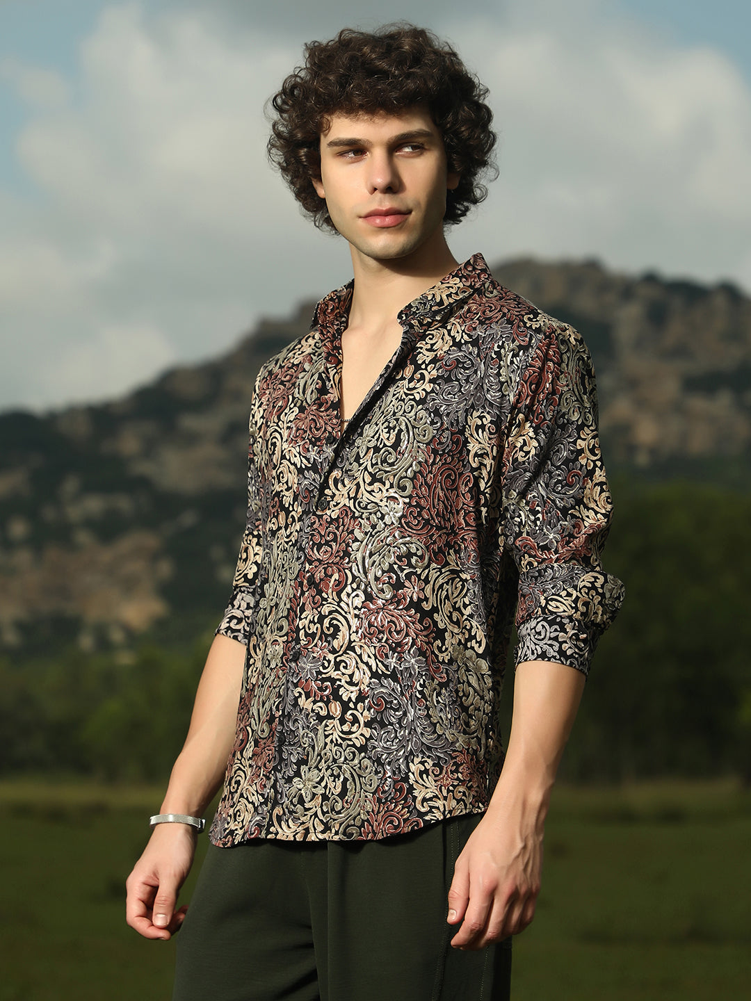 Campus Sutra Regal Foliage Shirt