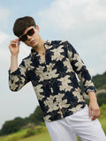 Campus Sutra Botanical Imprint Shirt