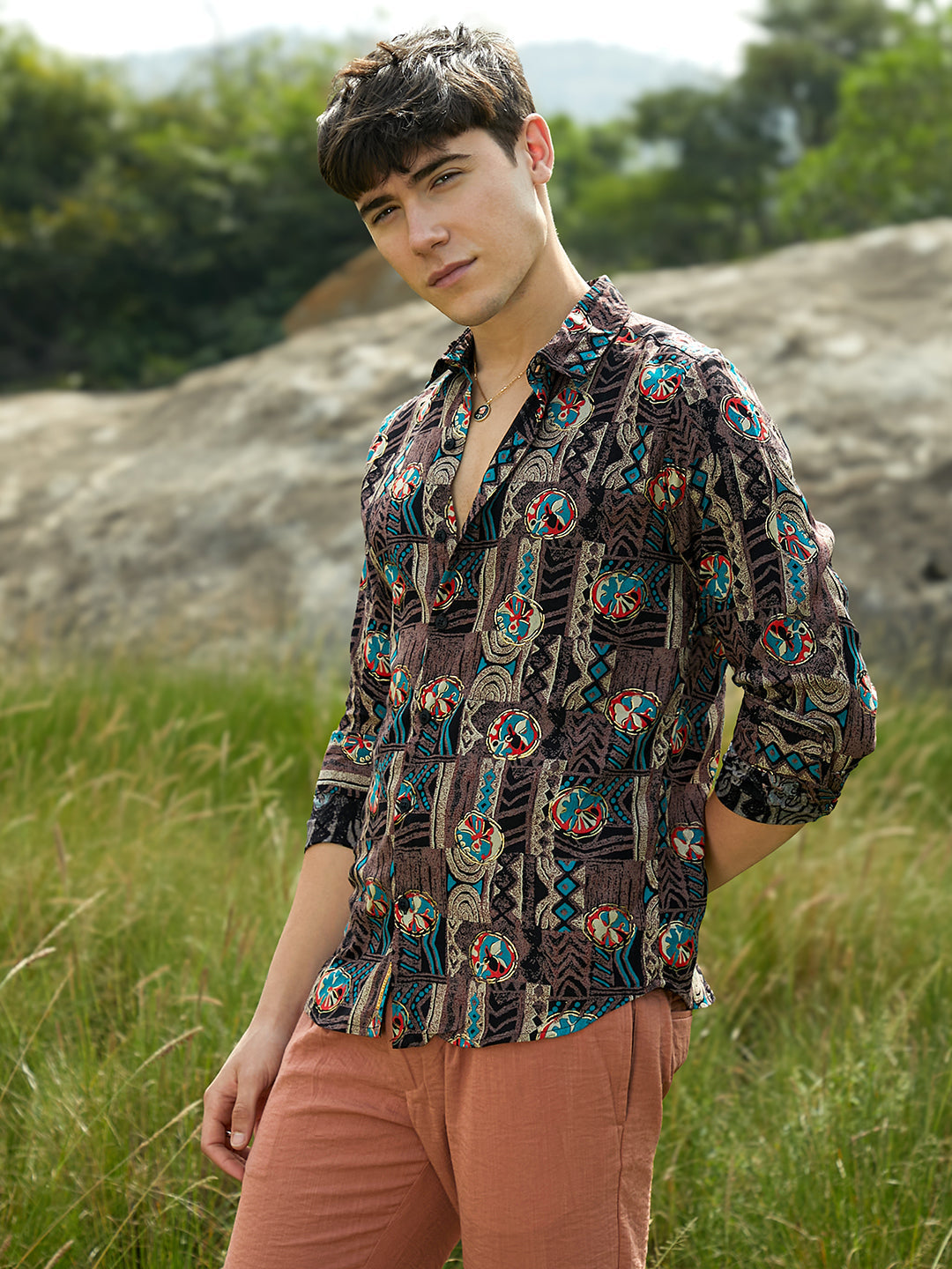 Campus Sutra Botanical Relic Shirt