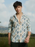 Campus Sutra Nomadic Lozenge Shirt