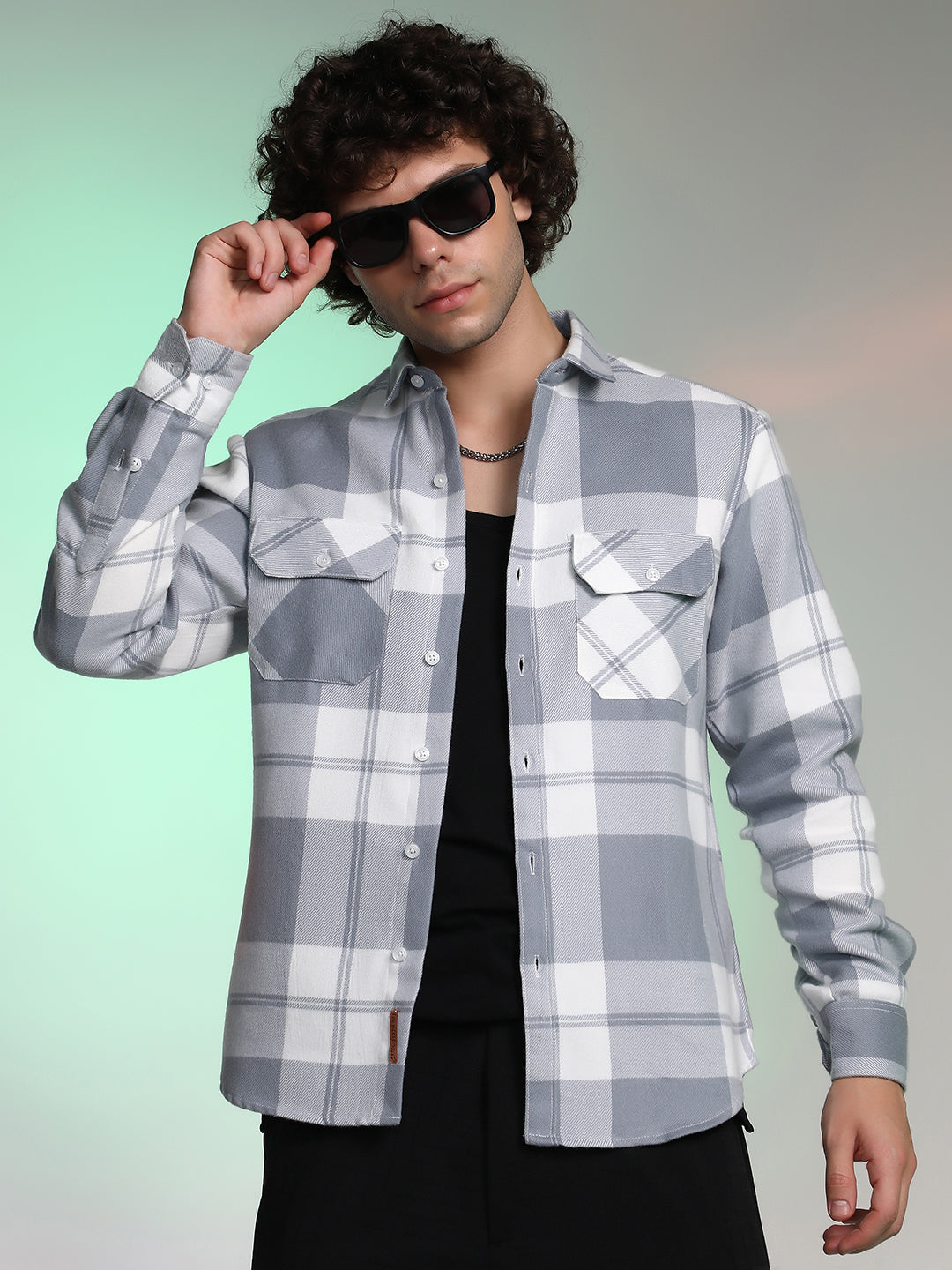 Campus Sutra Tartan Utility Shirt