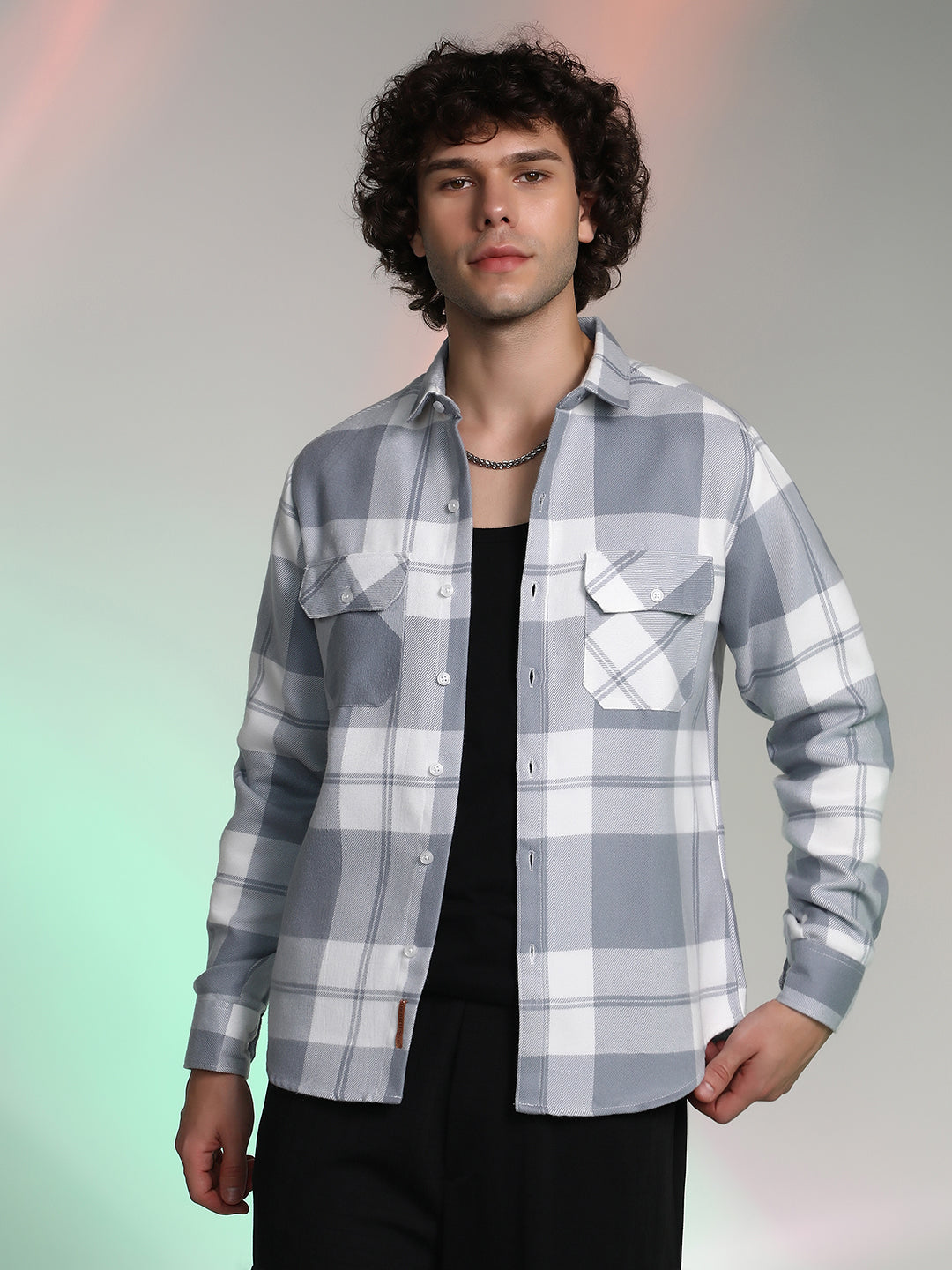Campus Sutra Tartan Utility Shirt