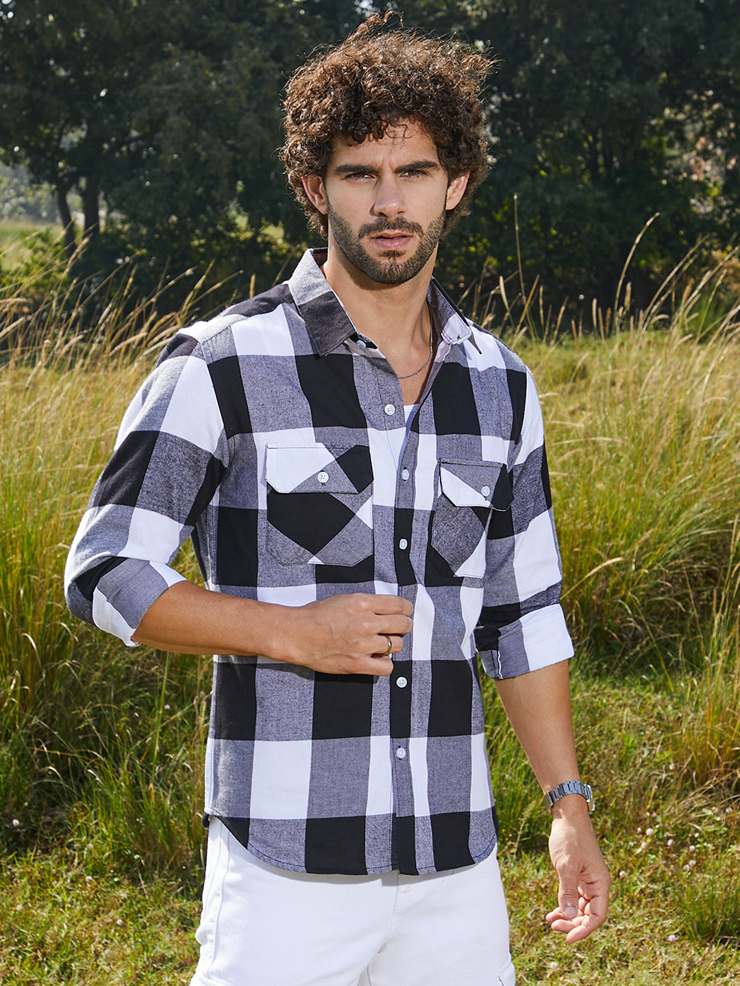 Campus Sutra Buffalo Utility Shirt