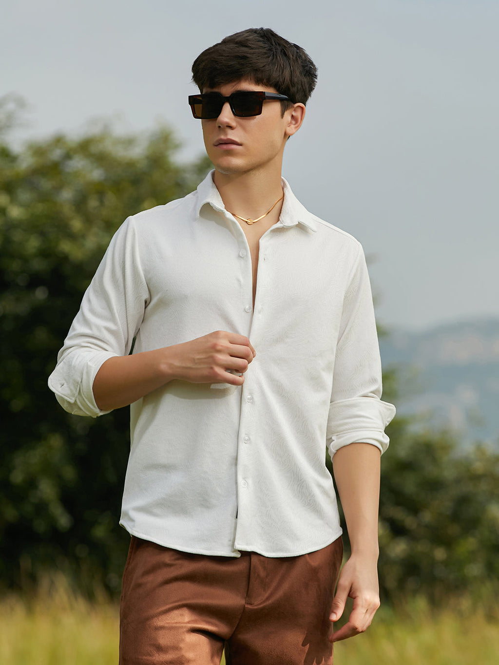 Campus Sutra Crimp-Tactile Shirt