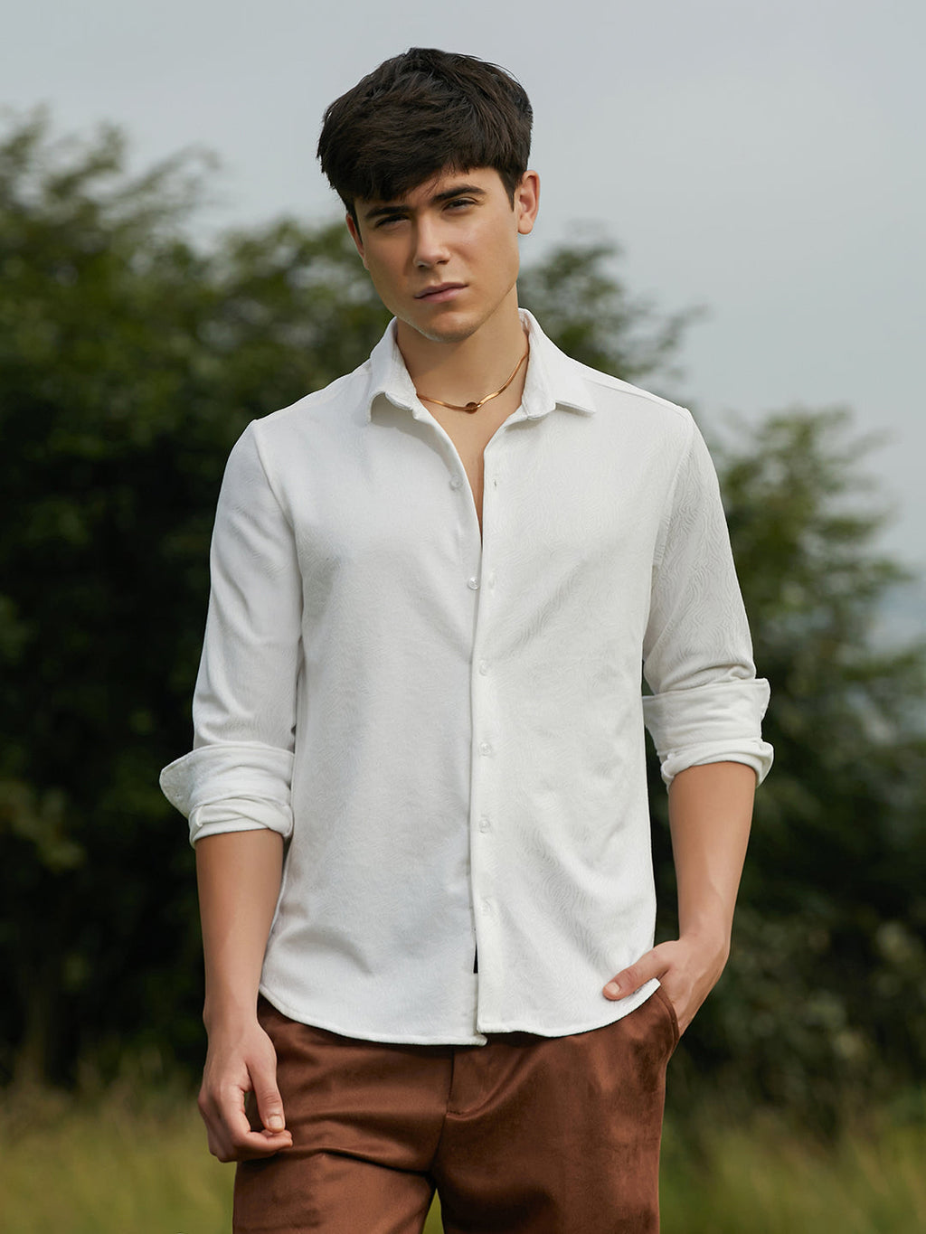 Campus Sutra Crimp-Tactile Shirt