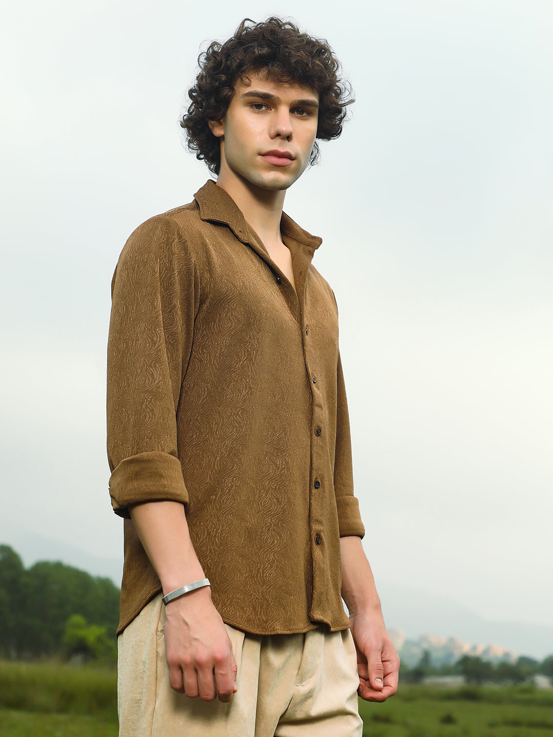 Campus Sutra Crimp-Tactile Shirt
