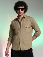 Campus Sutra Creased Utility Shirt