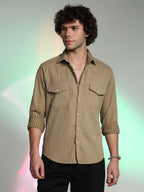 Campus Sutra Creased Utility Shirt