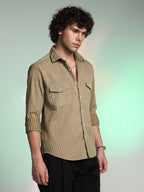 Campus Sutra Creased Utility Shirt