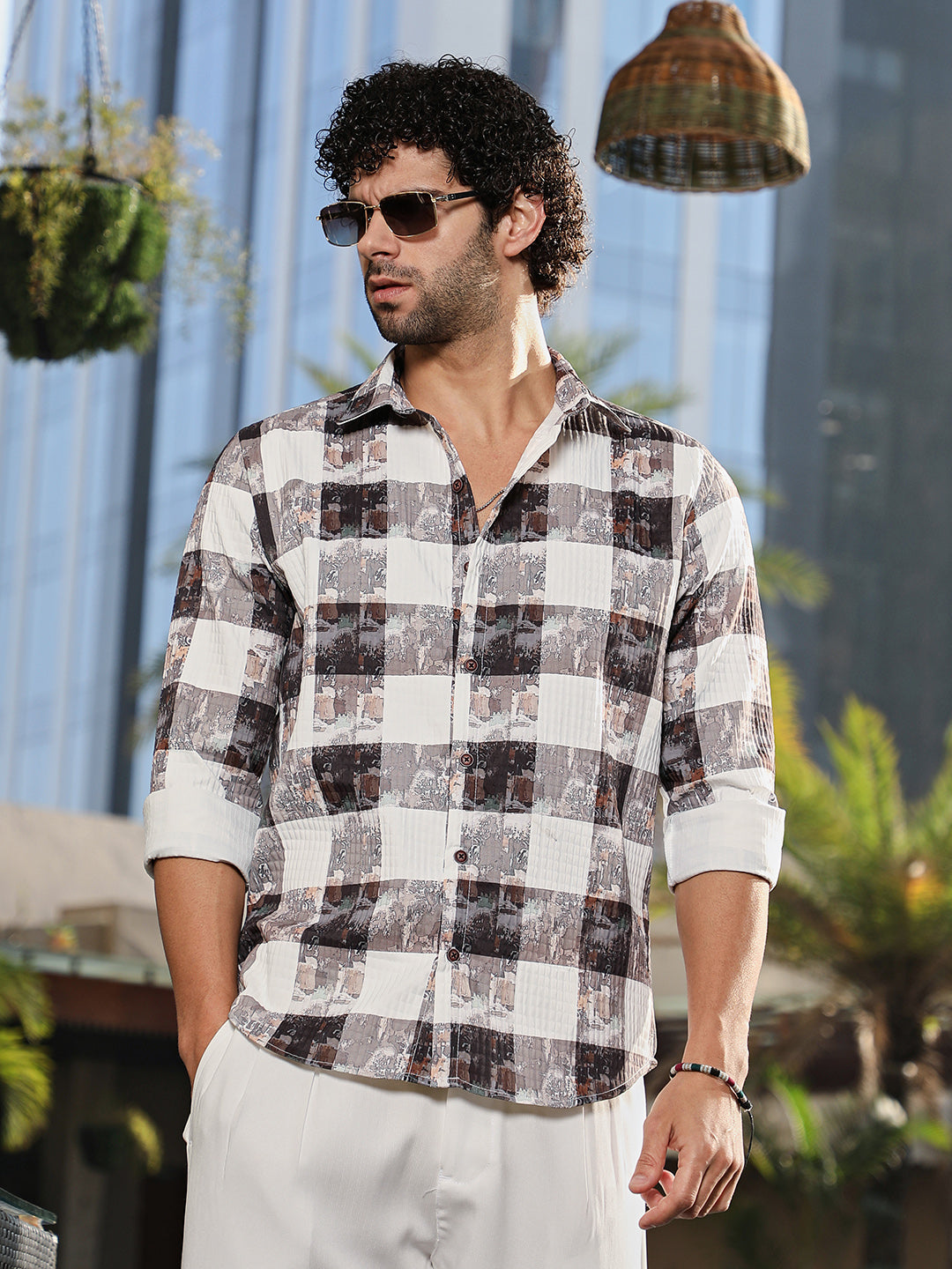 Campus Sutra Blob-Buffalo Check Shirt