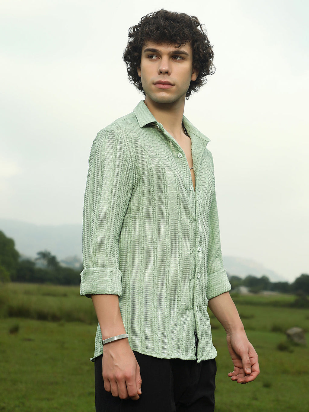 Campus Sutra Wicker-Tactile Shirt