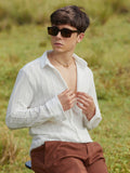 Campus Sutra Braille-Stripe Shirt