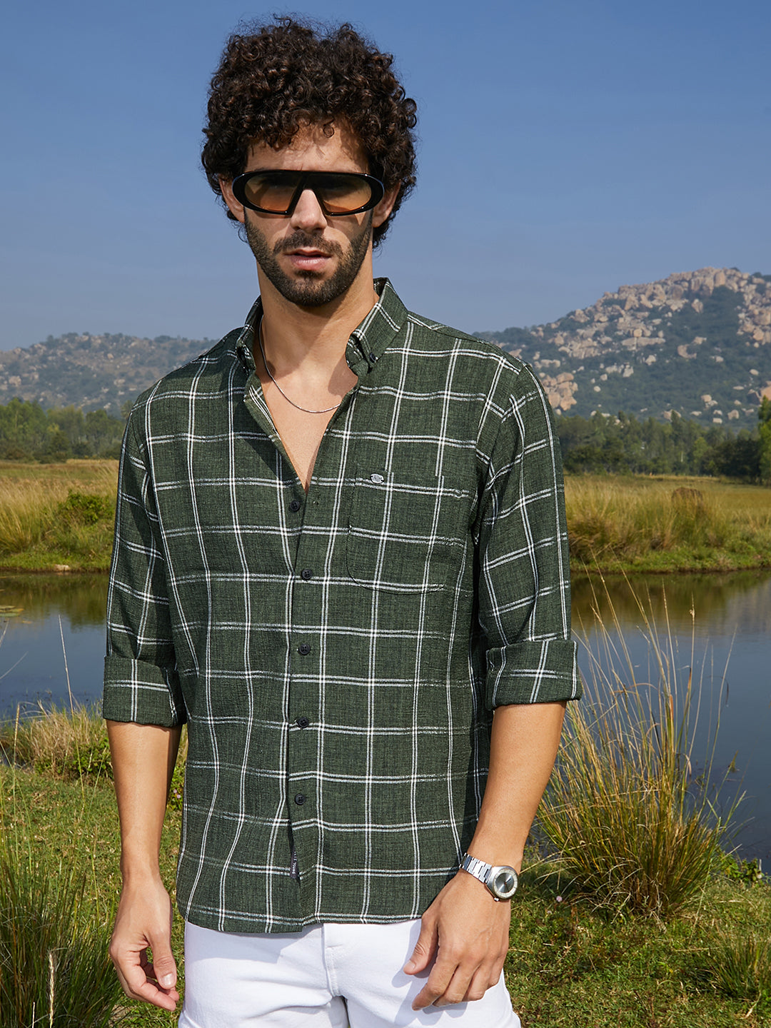 Campus Sutra BiGraph-Check Shirt
