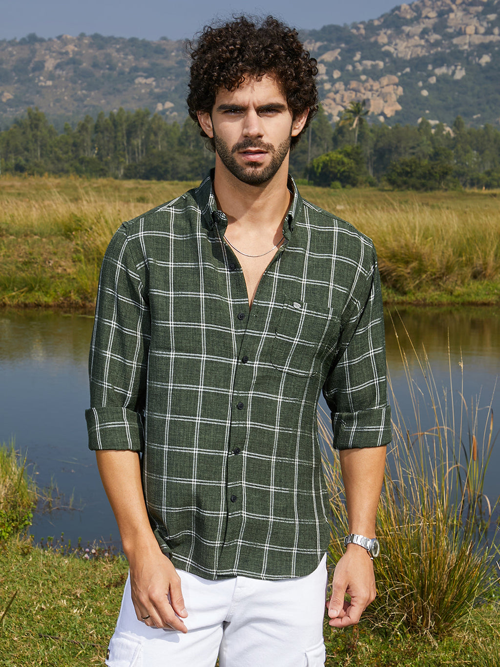 Campus Sutra BiGraph-Check Shirt