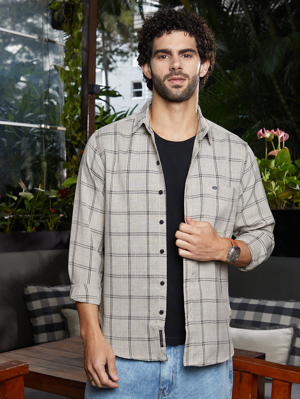 Campus Sutra BiGraph-Check Shirt