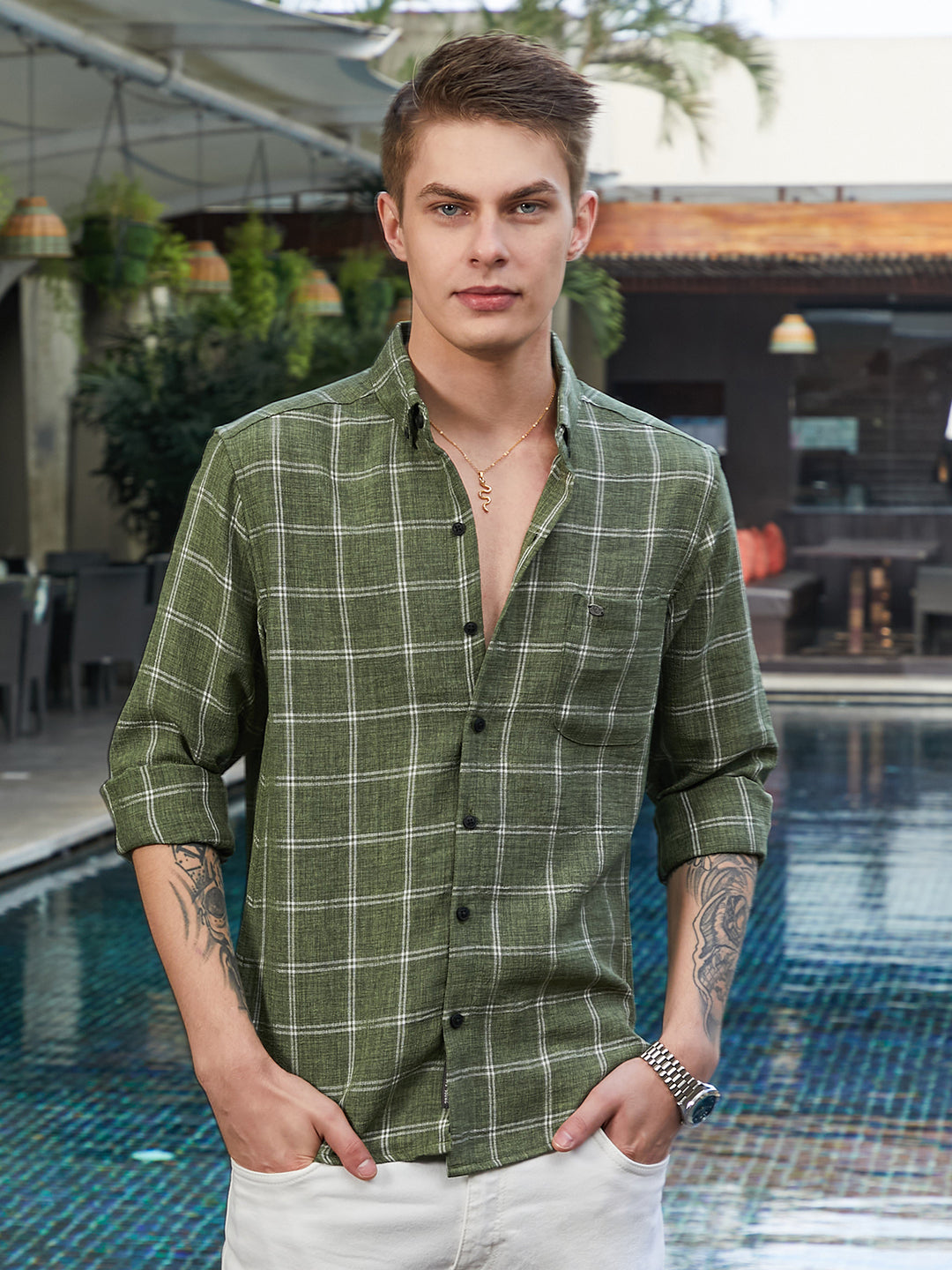 Campus Sutra BiGraph-Check Shirt