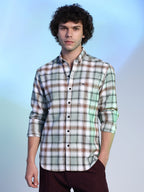 Campus Sutra Faded-Checkered Shirt